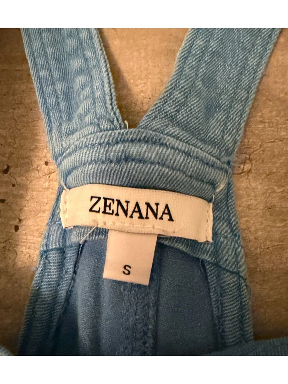 Zenana Outfitters Denim Blue Short Overalls Size Small NWOT